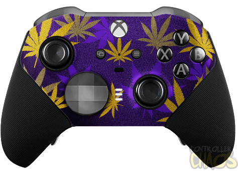 purple and black xbox one controller