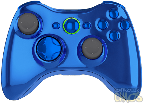 blue chrome xbox 360 controller