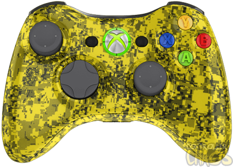 Digital Yellow Camouflage - XBOX 360 - Modded Controller