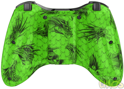 Green Dragon - XBOX 360 - Custom Modded Controller - Controller Chaos