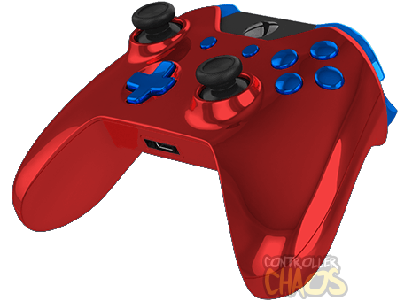 Iron Man Themed Red & Gold Chrome Custom Controller Chaos XBOX 360