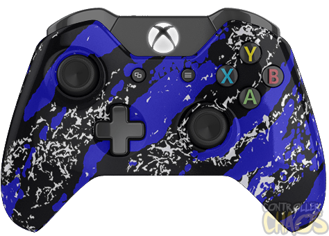 Blue Splatter - XBOX One Modded Controller - Controller Chaos